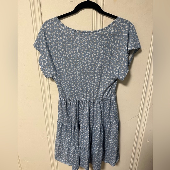 Urban Outfitters Rita Plunging Babydoll Mini Dress in blue - Picture 5 of 7